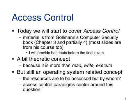 Ppt Access Control Powerpoint Presentation Free Download Id5780514