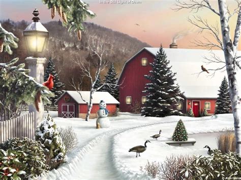 Download, share or upload your own one! Thomas Kinkade Winter Wallpapers - Wallpaper Cave