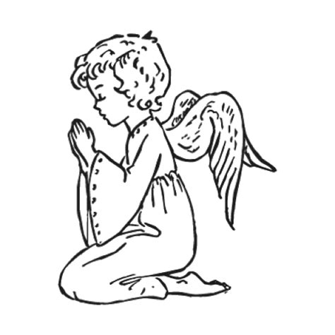 Praying Angel Outline