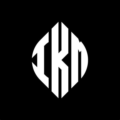 Ikm Circle Letter Logo Design With Circle And Ellipse Shape Ikm