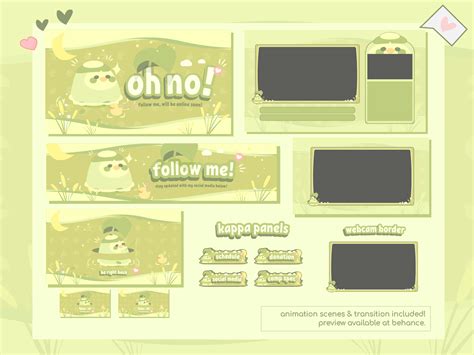 Animated Overlay Mint Green Cloud Overlay 5x Animated Twitch Cute Mint