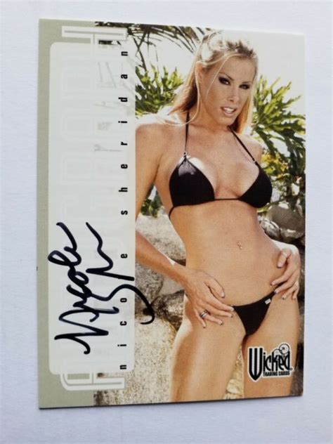 Nicole Sheridan Autograph Signed Card Wicked Island Girls Movie