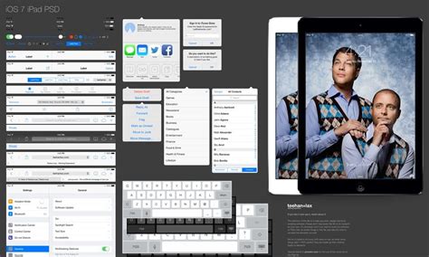 Ipad Gui Psd This Photoshop Template Contains All The Major Ios