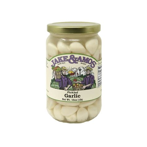 Jake And Amos Amish Style Recipes Pickled Garlic Cloves 16 Oz Jar 2