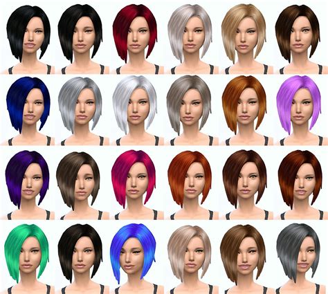 24 Default Hair Retextures Sims Hair Womens Hairstyles