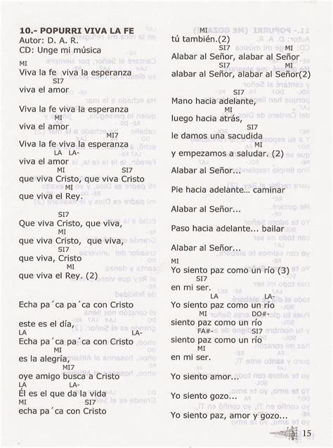 Movimiento RenovaciÓn CarismÁtica CatÓlica Letra Tonos Y Acordes De Cantos Letra De Cantos