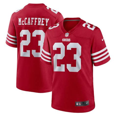 Mens San Francisco 49ers 23 Christian Mccaffrey Red Stitched Jersey
