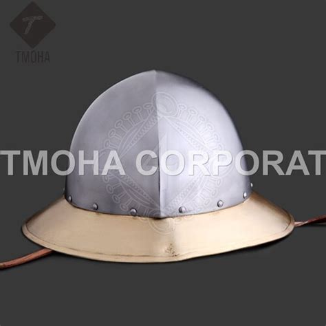 Iron Medieval Armor Crusader Helmet Kettle Hat With Brass Brim Ah0439 At Best Price In Roorkee