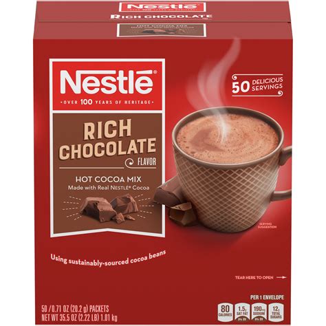 Buy Nestle Hot Chocolate Packets Hot Cocoa Mix Rich Chocolate Flavor Made With Real Cocoa 50