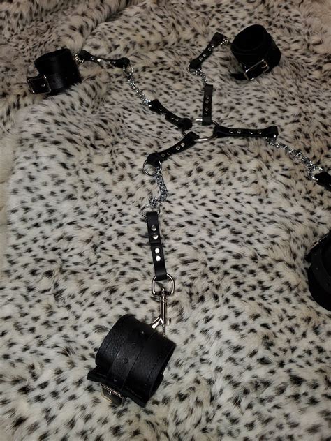 bdsm hog tie restraints bondage cuffs kinky tie down etsy