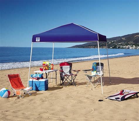 If you want a canopy with some of the advantages of a beach tent, lightspeed outdoor's quick canopy instant pop up shade tent might be the perfect solution. Portable Beach Canopy EZ Pop Up 10x10 Sun Shade Tent ...