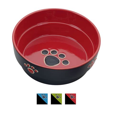 Ethical Pet Fresco Ceramic Dog And Cat Bowl Red 1 Cup