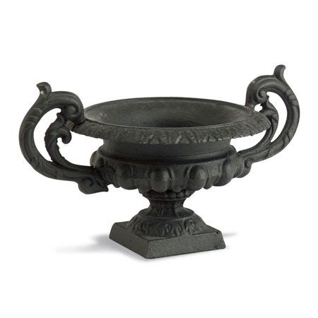 Black Finished Cast Iron Urn with French Handles | French urns, French