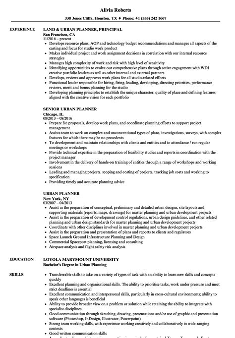 Your perfect cv · download in pdf · apply successfully Urban planning resume sample