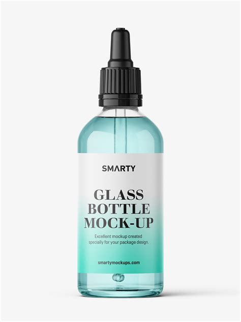 Download 100Ml Metallic Dropper Bottle Mockup