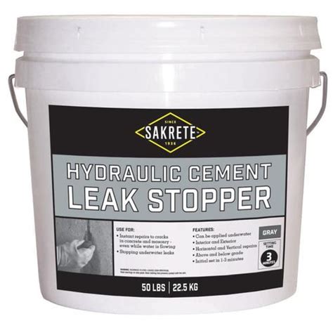 Sakrete Leak Stopper 50-lb Hydraulic Cement Concrete Patch in the