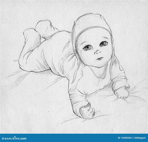 Baby Hand Drawn Sketch Stock Illustration Illustration Of Cloth