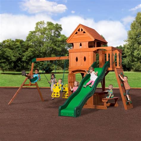 Backyard Discovery Monterey Residential Wood Playset In The Wood