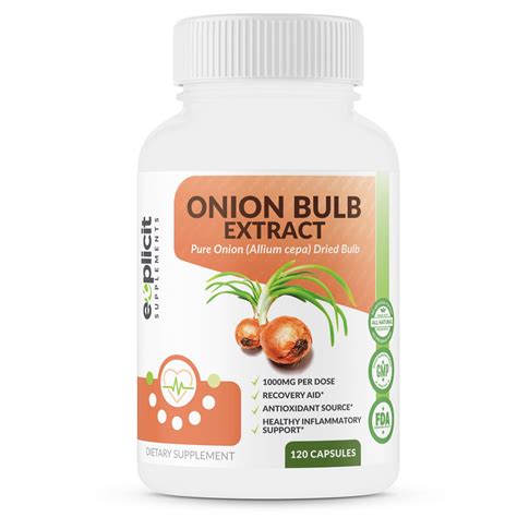 All Natural Onion Extract 1000mg Dried Onion Bulb Allium Cepa