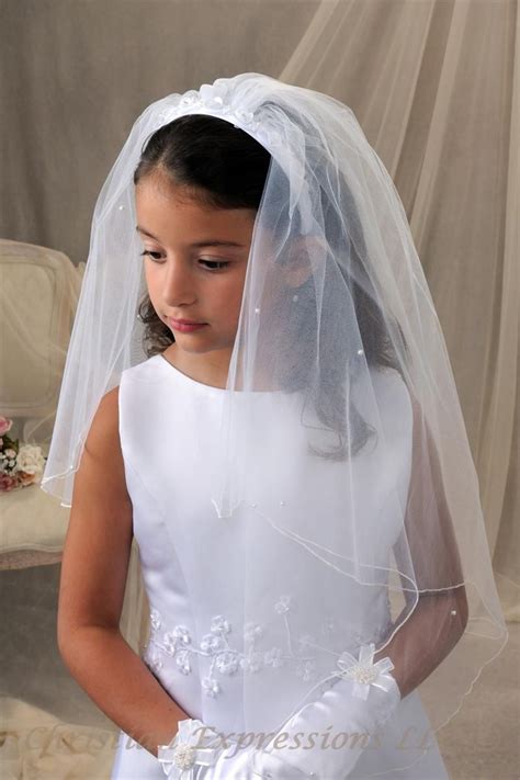 First Communion Headband Veils V832 Headband Veil Veil Headpiece