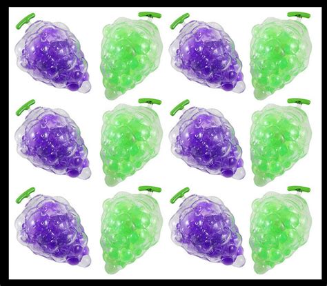 Grapes Fruit Water Bead Filled Squeeze Stress Balls Sensory Stress