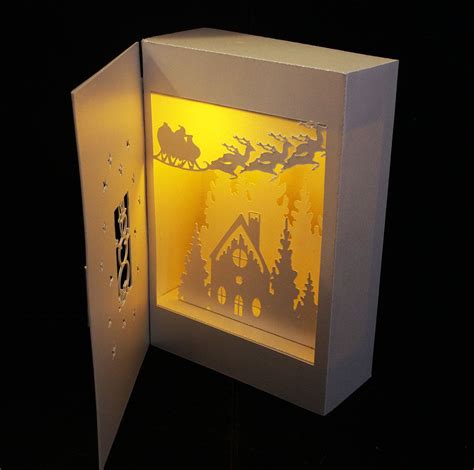 Download 3D SVG Shadow Box Lantern Snowman | Shadow box, Diy shadow ...