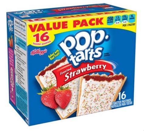 Pop Tarts Breakfast Toaster Pastries Frosted Strawberry Value Pack 27 Oz 16 Toaster Pastries
