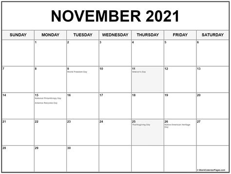 Printable November And December 2021 Calendar Printable Word Searches