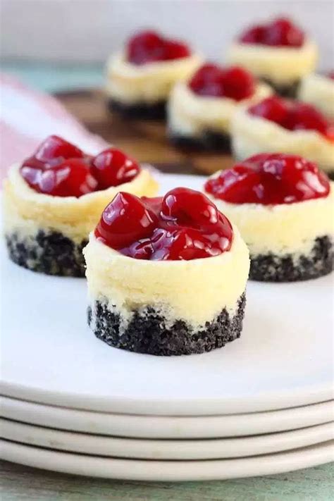 If you're looking for healthy christmas desserts, you've come. Delicious Mini Cherry Cheesecakes Dessert Recipe for holidays, picnics and celebra… | Christmas ...