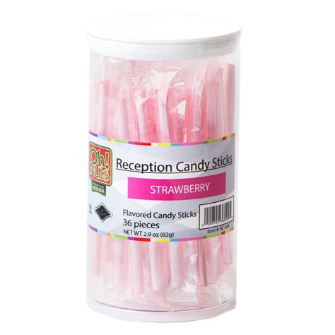 Pink Reception Candy Sticks Strawberry Reception Candy Sticks