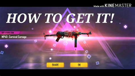 The exciting part about the gun skins is that unlike pubg mobile, the gun skins in free fire not only add visual value, but also add some extra power to the. How to get carnival carnage mp40 permanent gun skin in ...