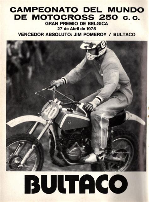 Jim Pomeroy Bultaco Pursang Mk8 Gp Vintage Motocross Vintage Bikes