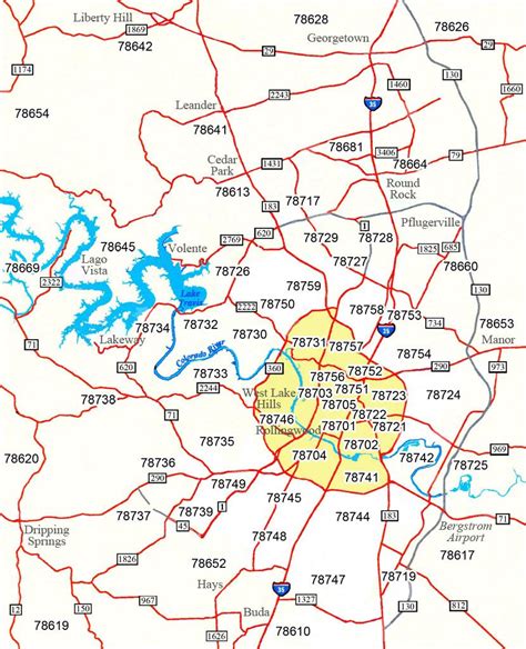 Map Of Austin Texas With Zip Codes