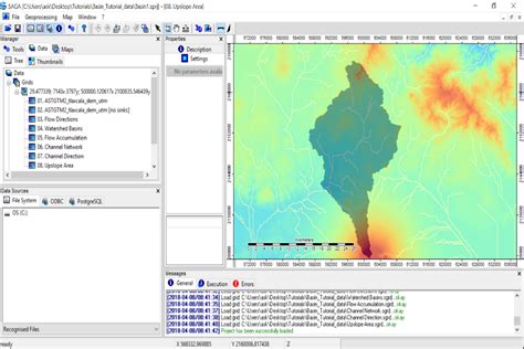 How To Obtain A Basin Channel Network And Flow Accumulation From A Digital Elevation Model With