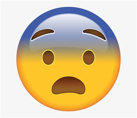 Download Fearful Face Emoji Icon Fearful Emoji Transparent Png