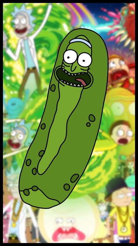 Did A Pickle Rick Phone Wallpaper Thought It Belongs Here Rrick