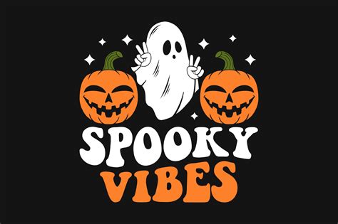 Spooky Vibes Halloween Retro Sublimation Graphic By Tentshirtstore