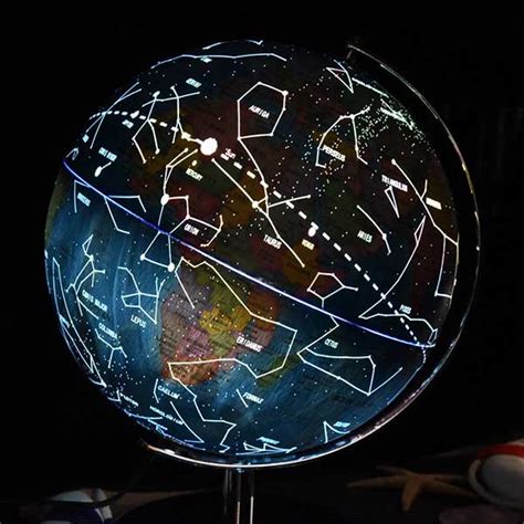 Illuminated Constellation World Globe Apollobox