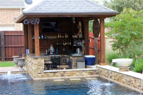 44 Stunning Swimming Pool With Water Bar Design Ideas