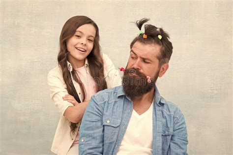 Daughter And Dad Playing Together Hairstylist Her Future Career
