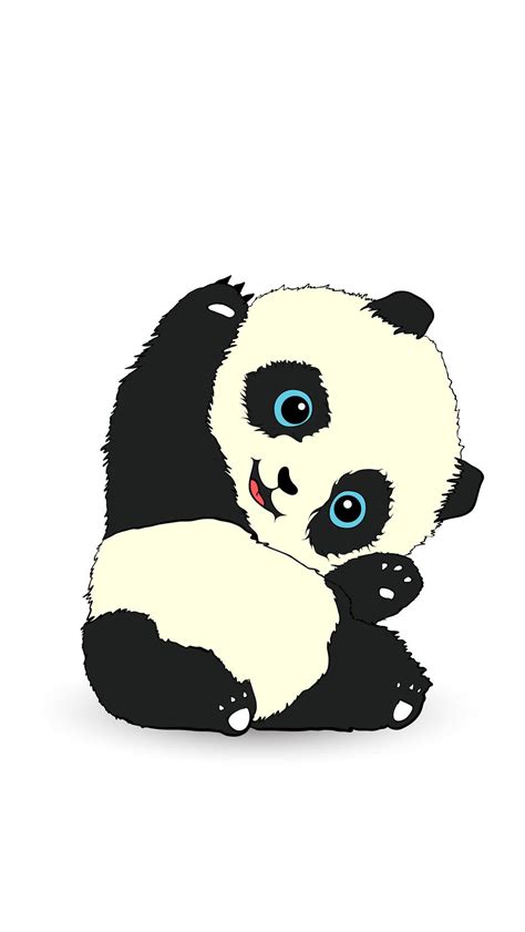 HD Wallpaper Panda Cute Iphone | Download Kumpulan Wallpaper Black Hd