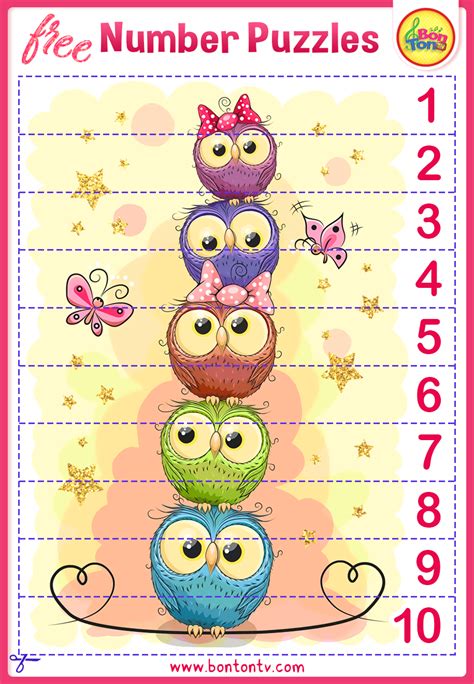 Free Number Puzzles Preschool Printables For Kids Learning Numbers