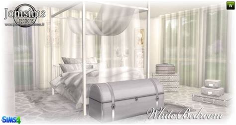 Jom Sims Creations White Bedroom • Sims 4 Downloads