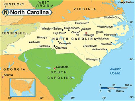 North Carolina Political Map By From Worlds