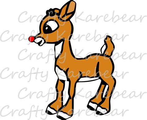 Rudolph The Red Nosed Reindeer Svg And Dxf Files