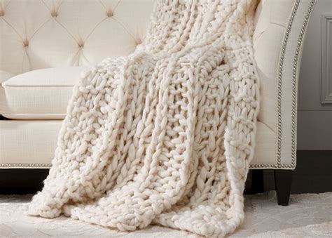 Cross Cable Knit Throw Ivory Throw Ethan Allen