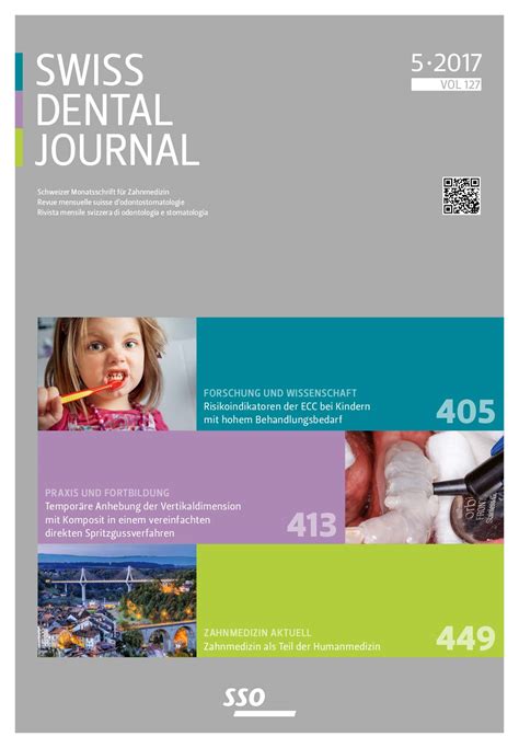 Vol. 127 No. 5 (2017): Swiss Dental Journal SSO | SWISS DENTAL JOURNAL