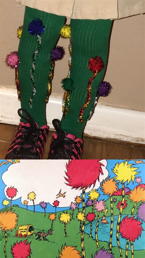 Crazy Sock Day For Dr Seuss Week At Schooltruffula Tree Socks