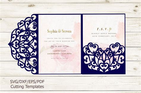 Free Cricut Wedding Invitation Templates - The Templates Art