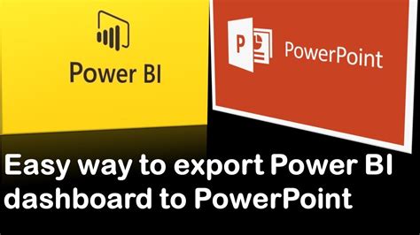 Easy Way To Export Power Bi Dashboard To Powerpoint Ppt Youtube